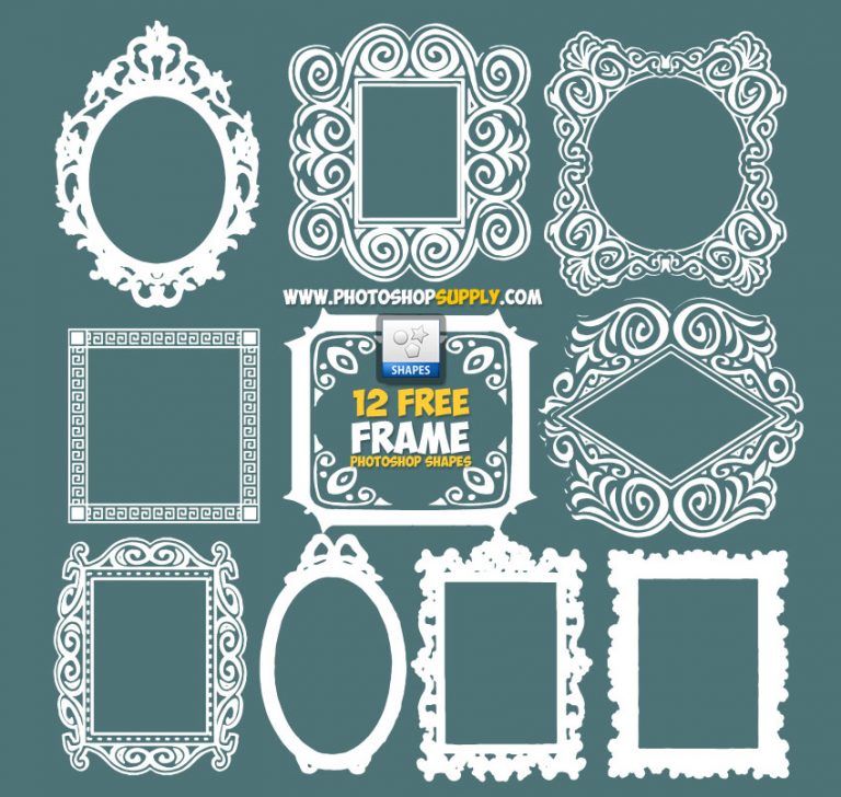 download adobe photoshop custom shapes frames