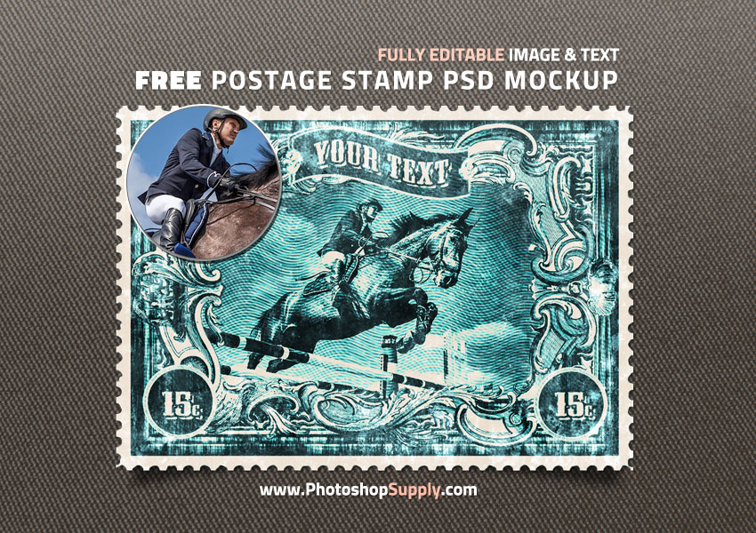 Download (FREE) Postage Stamp Mockup - Photoshop Supply