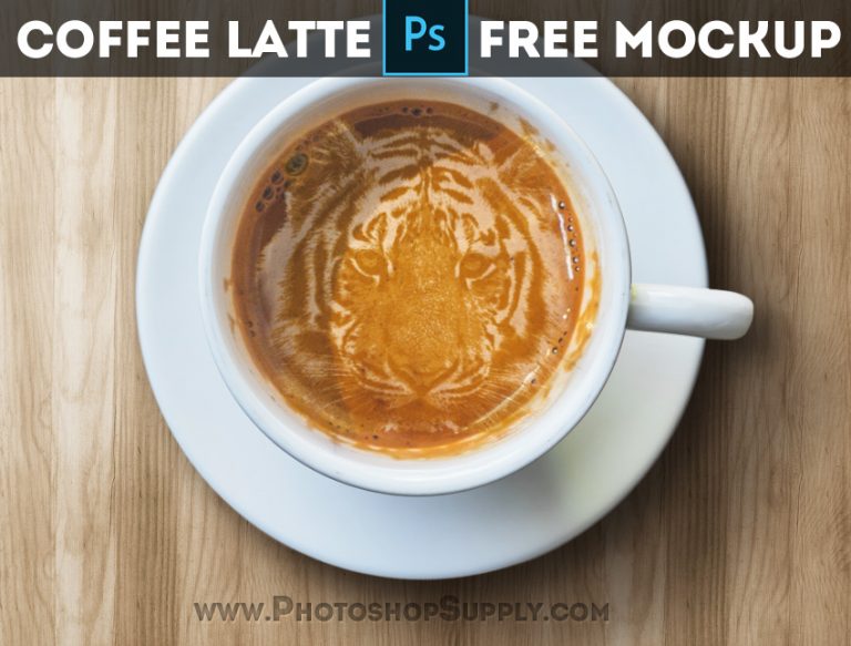 (FREE) Coffee Latte Art Photoshop Mockup - Photoshop Supply