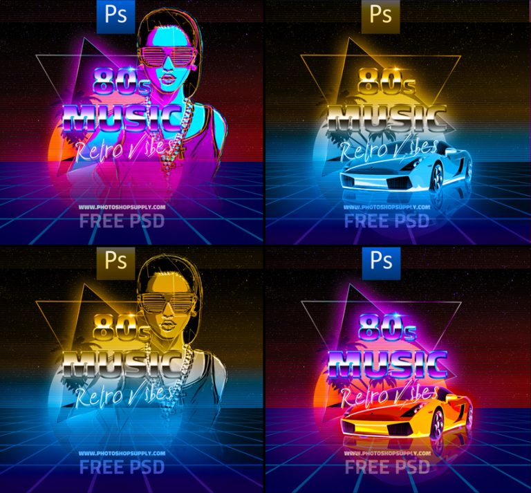 80s style filters for photos in photoshop