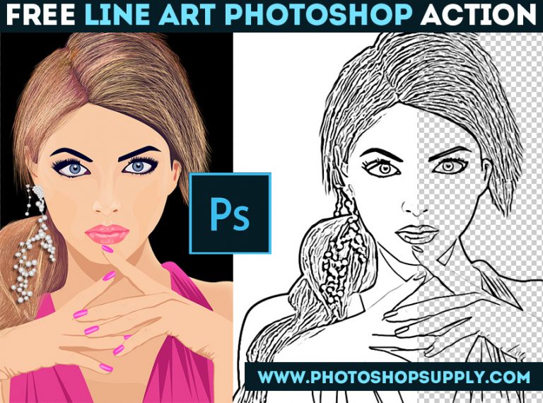 photoshop action line art
