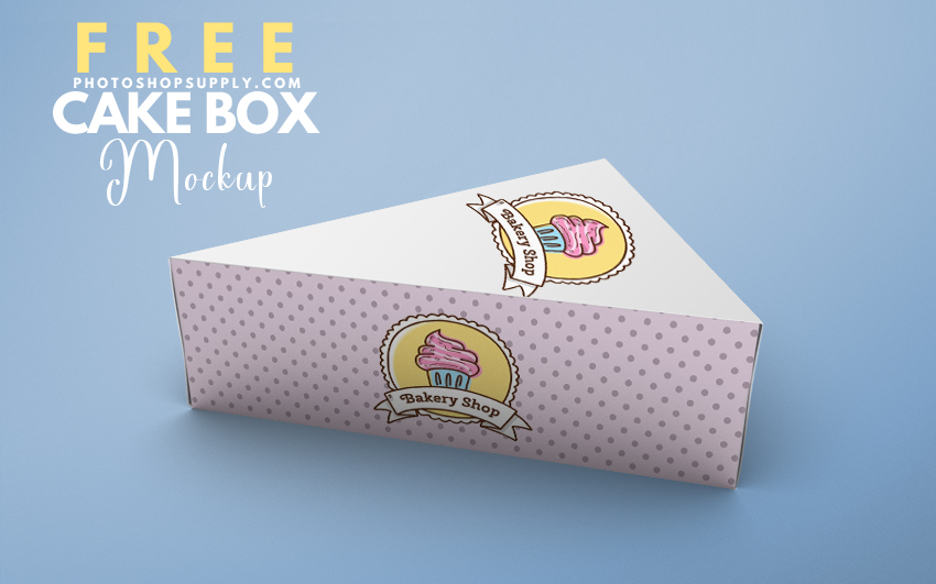 Cake Box Mockup (FREE) by Photoshop Supply