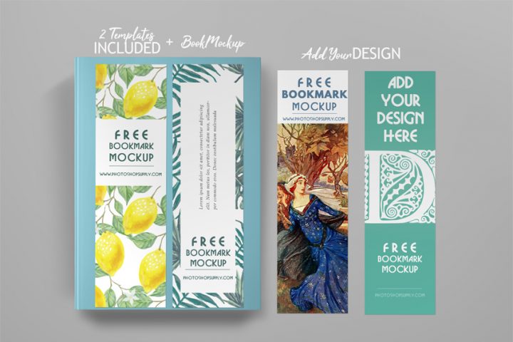 Download (FREE) Bookmark Mockup - Photoshop Supply