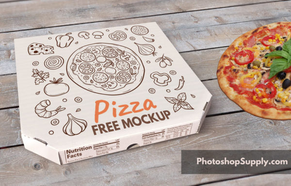 Download (FREE) Pizza Box Mockup - Photoshop Supply