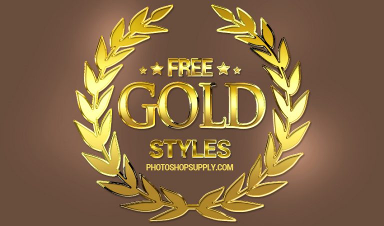 gold text style photoshop