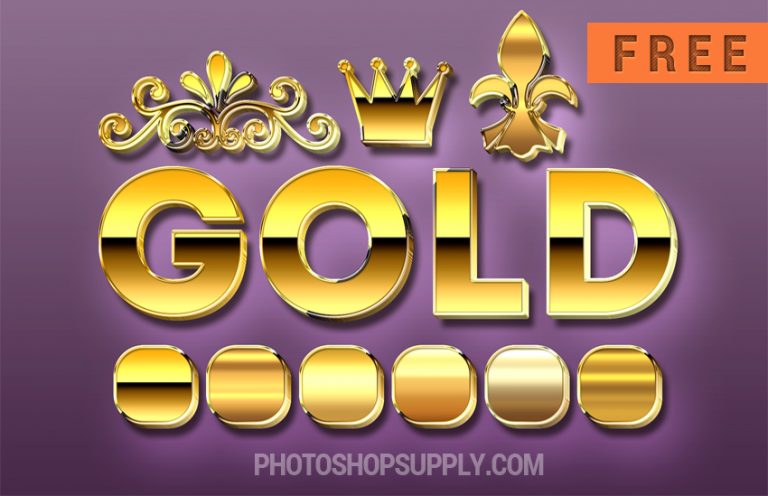 photoshop gold layer styles free download