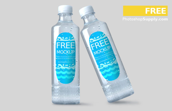 FREE) Water Bottle Mockup - Photoshop Supply