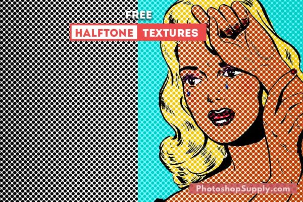[FREE 💎] +35 Halftone Textures, Patterns, Brushes & Action
