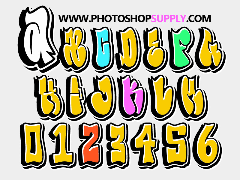 cool graffiti font alphabet