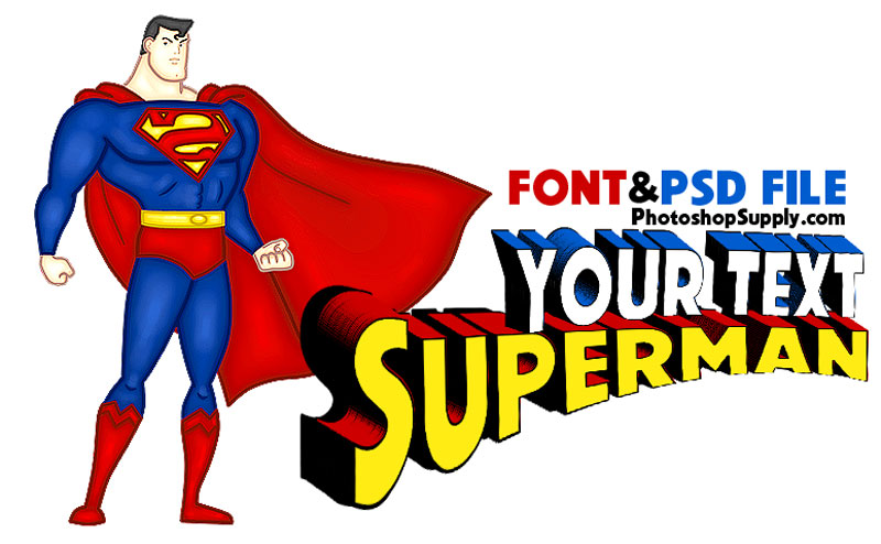 superman text font free download